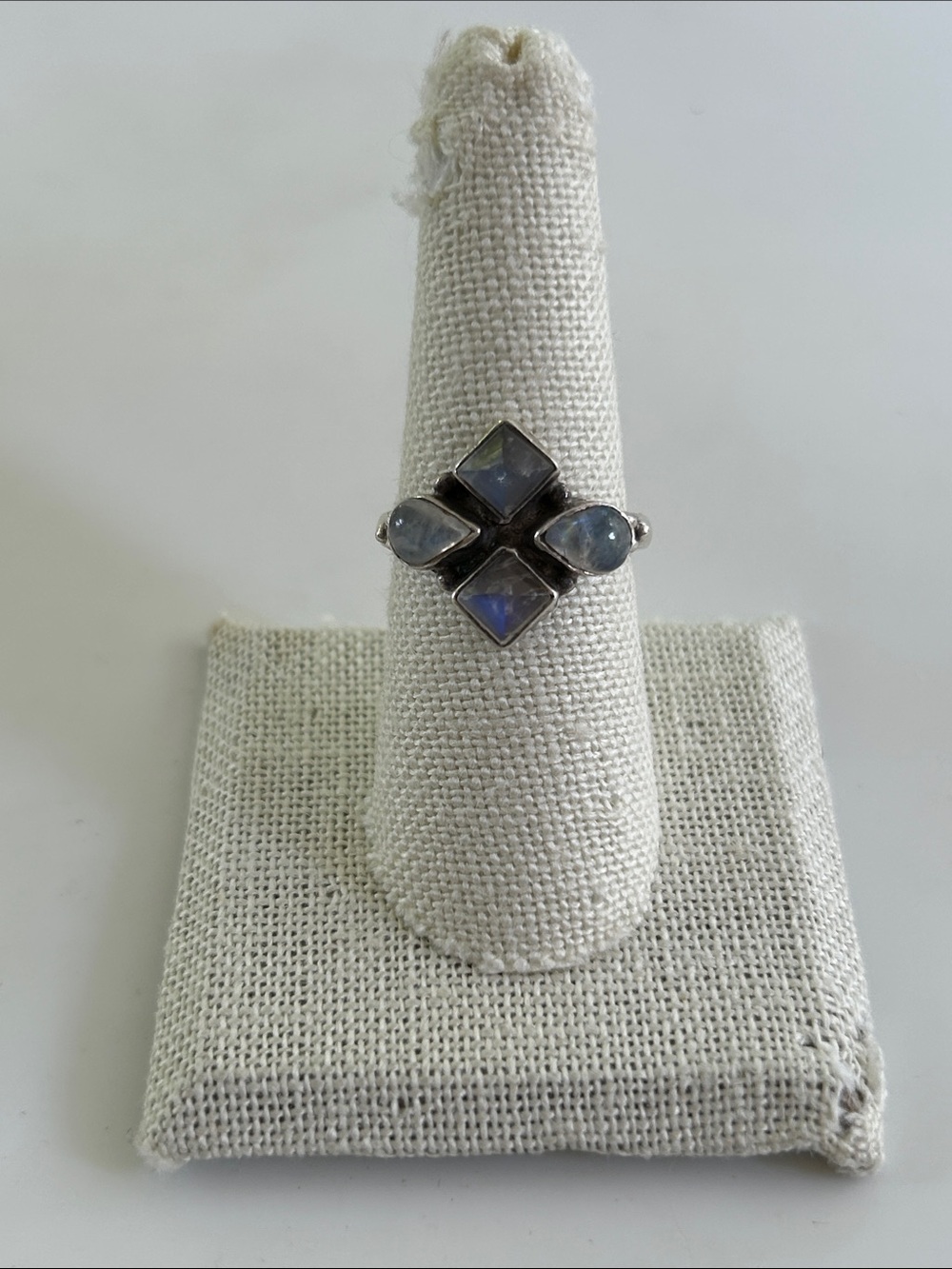 Nicky Butler Sterling Silver Rainbow Moonstone Cluster Ring Size 8